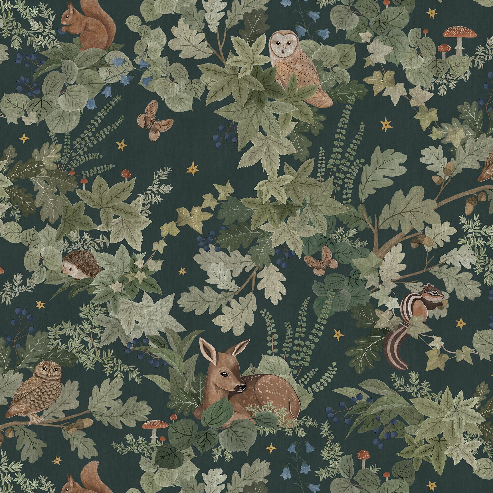 Starry Woodlands Wallpaper