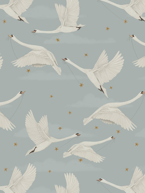 Carrying Stars Wallpaper Blue