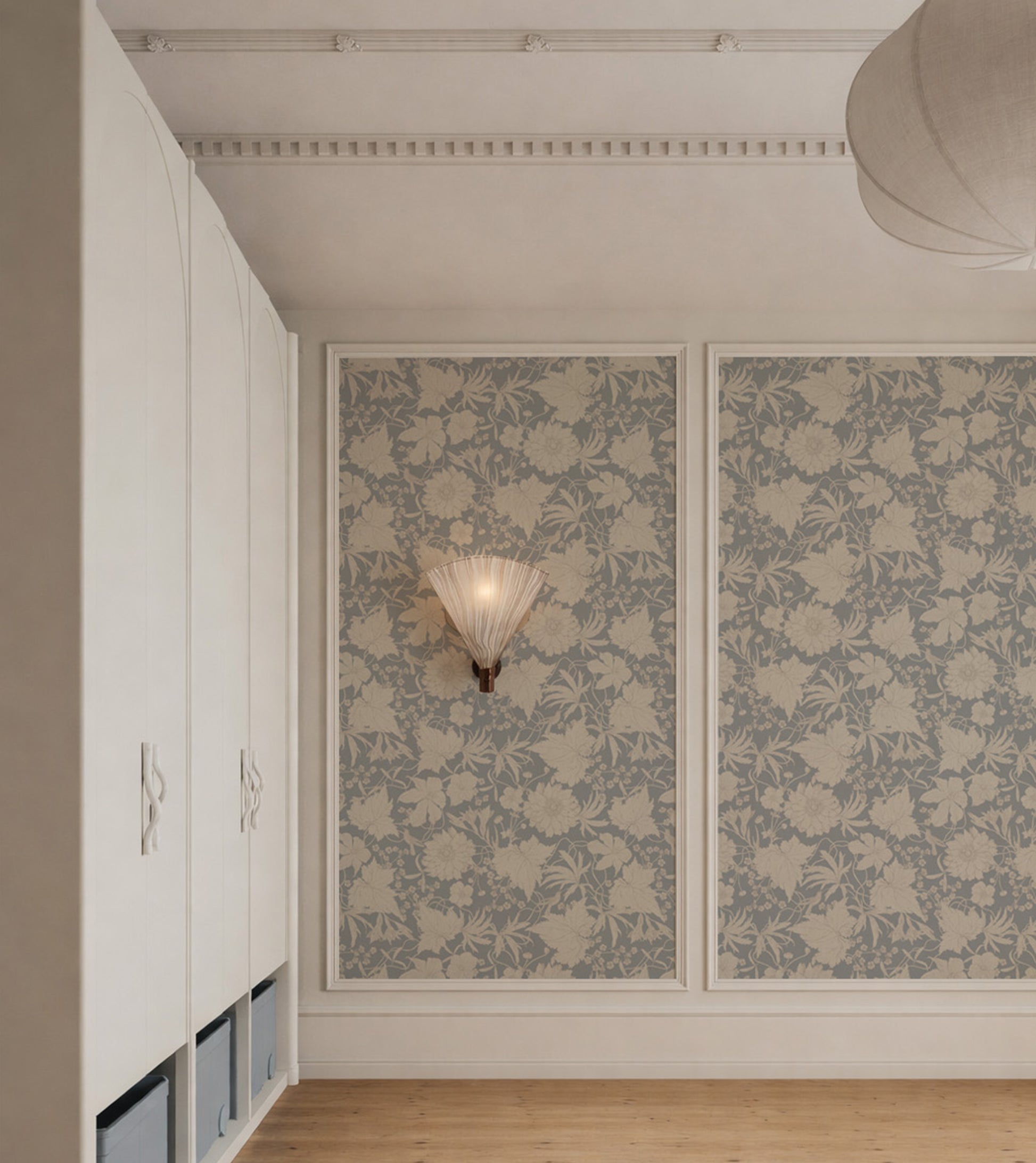 Edwardian Cottage Wallpaper Soft Blue