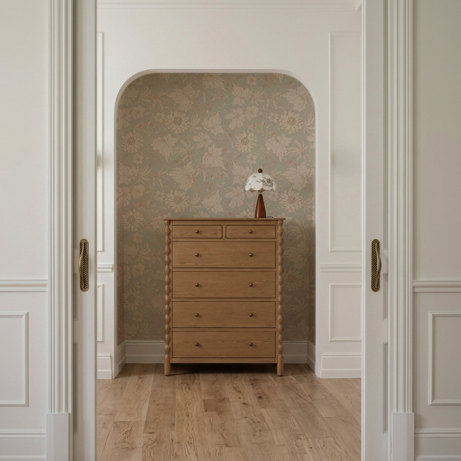 Edwardian Cottage Wallpaper Terracotta