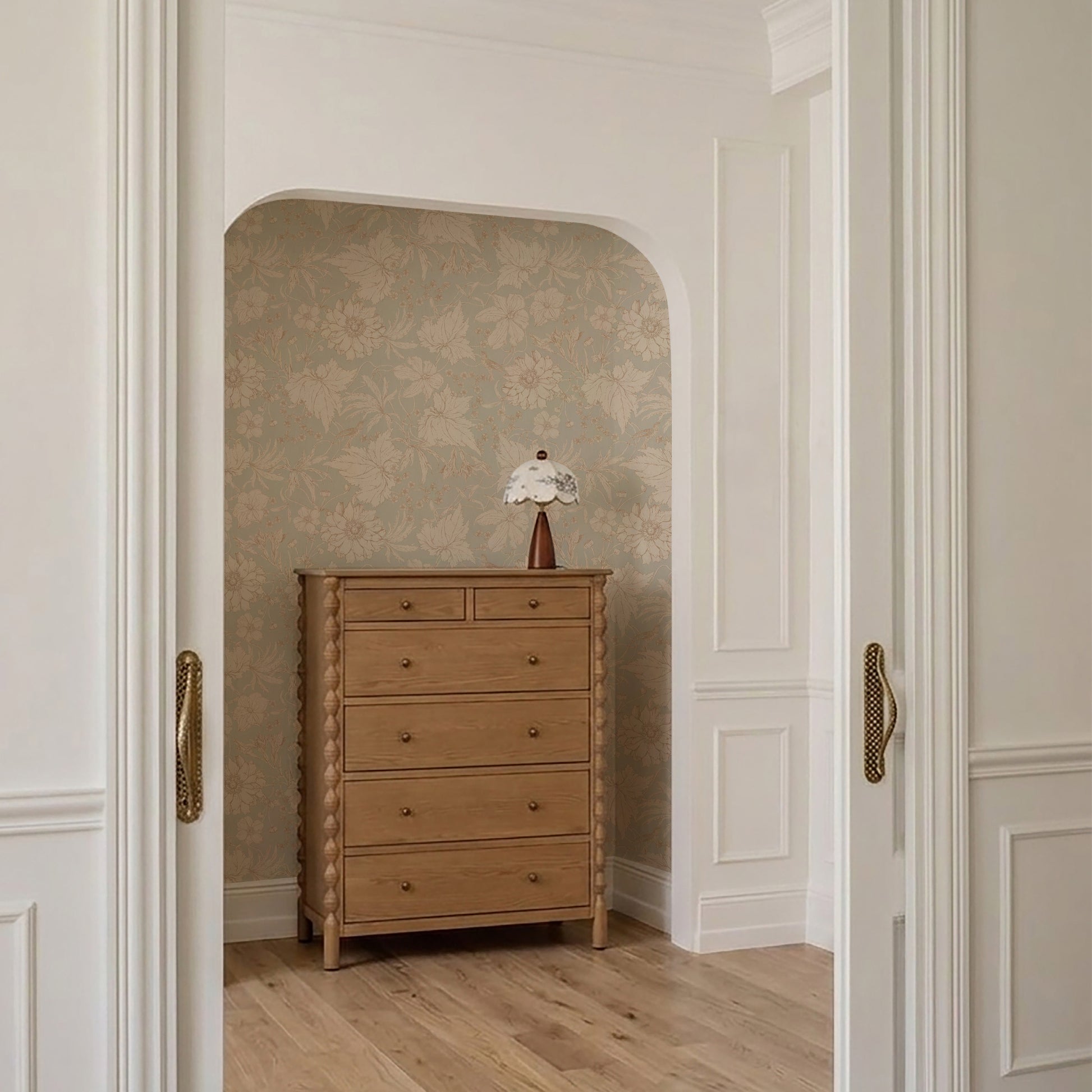 Edwardian Cottage Wallpaper Terracotta