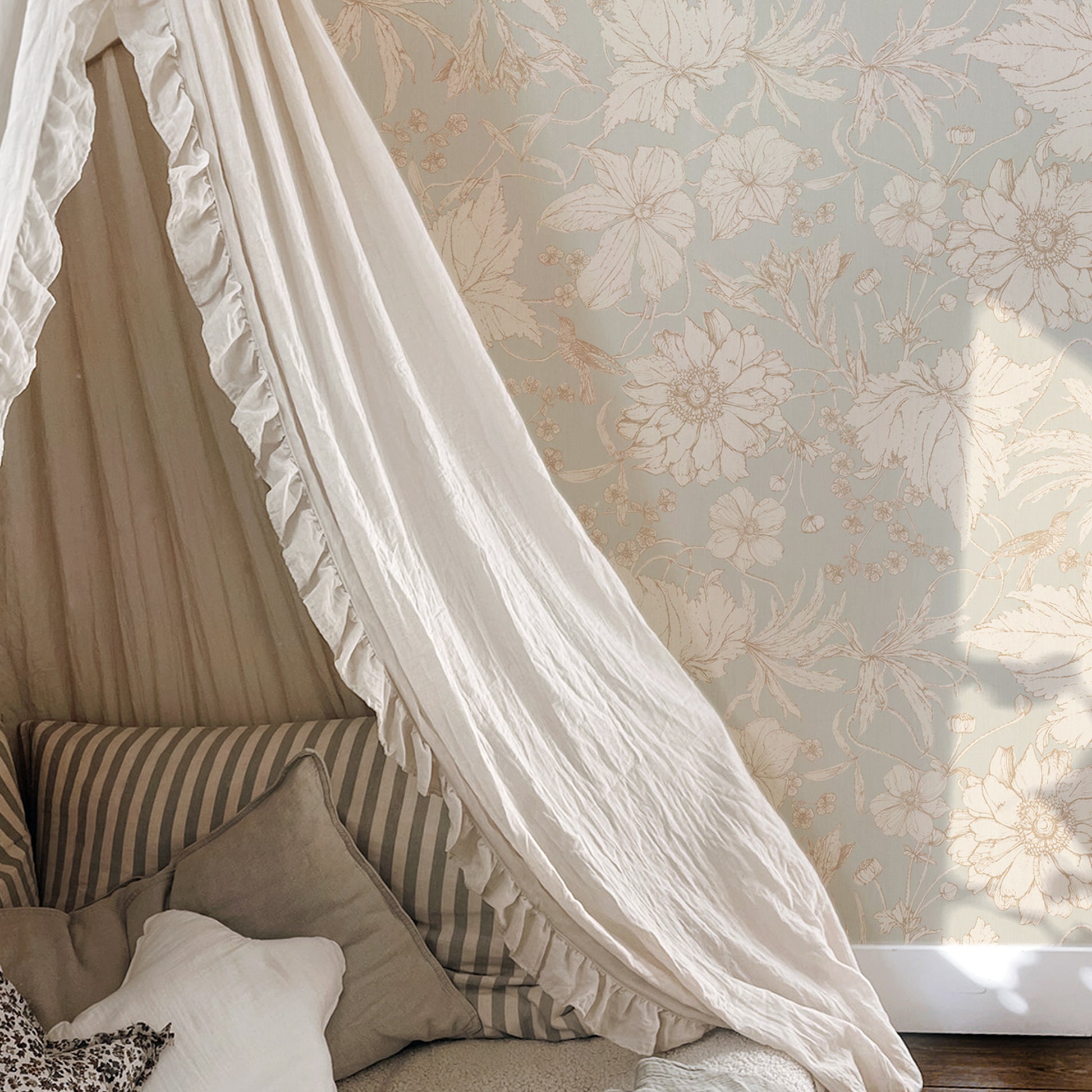 Edwardian Cottage Wallpaper Terracotta