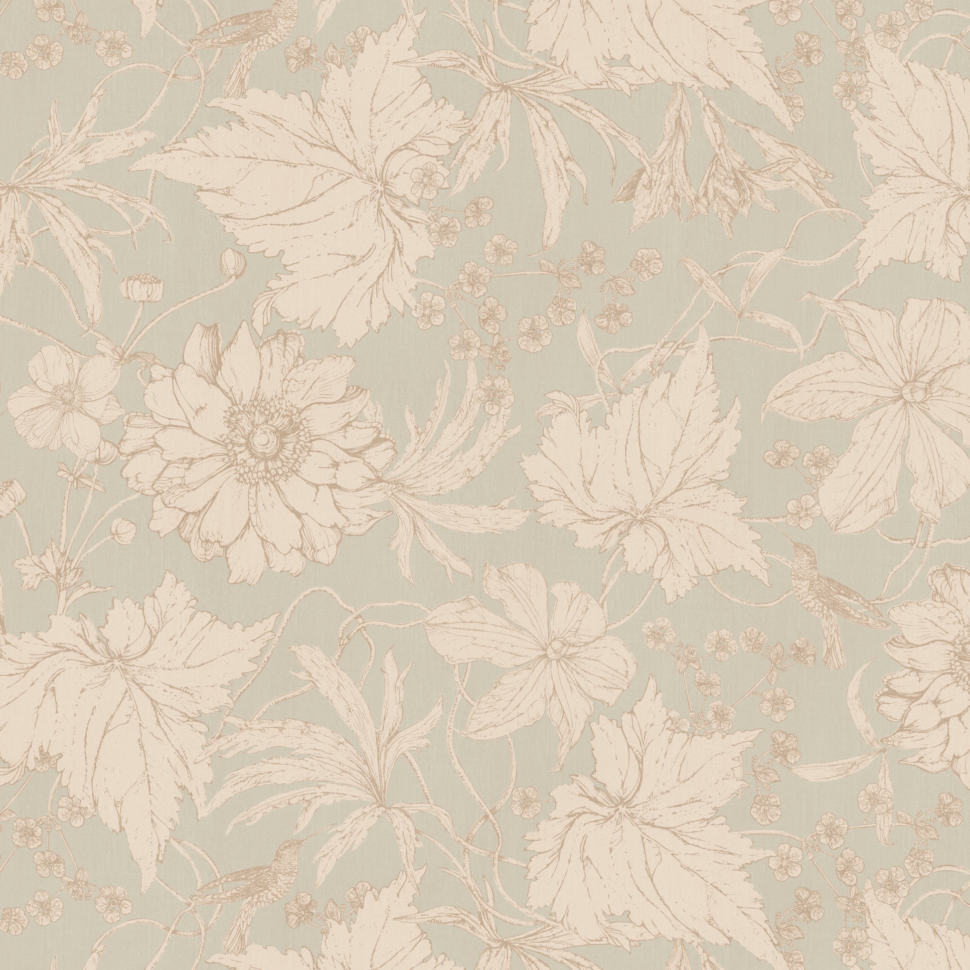 Edwardian Cottage Wallpaper Terracotta