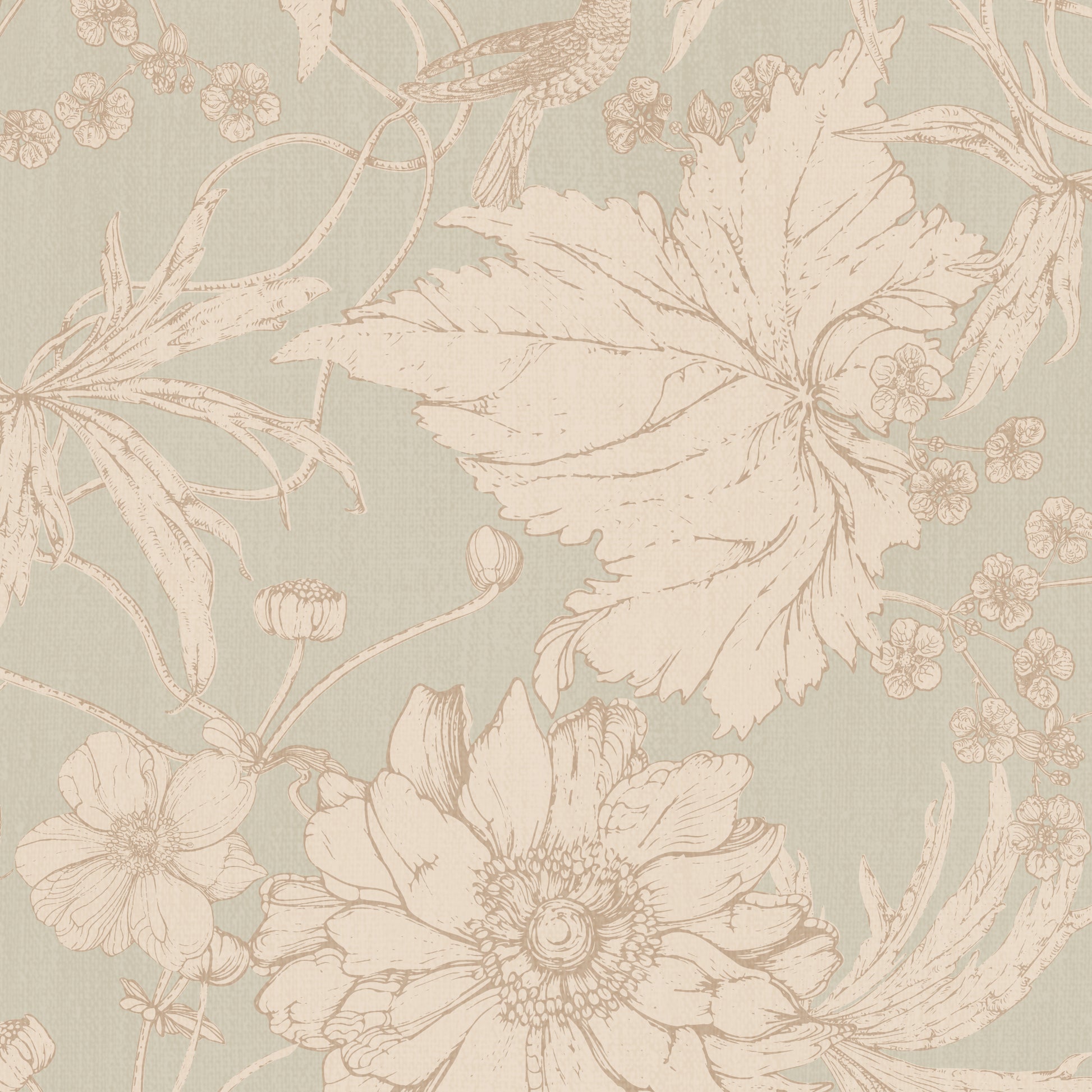Edwardian Cottage Wallpaper Terracotta