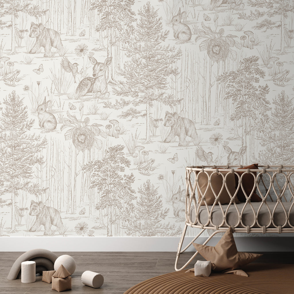 Forest Toile Wallpaper