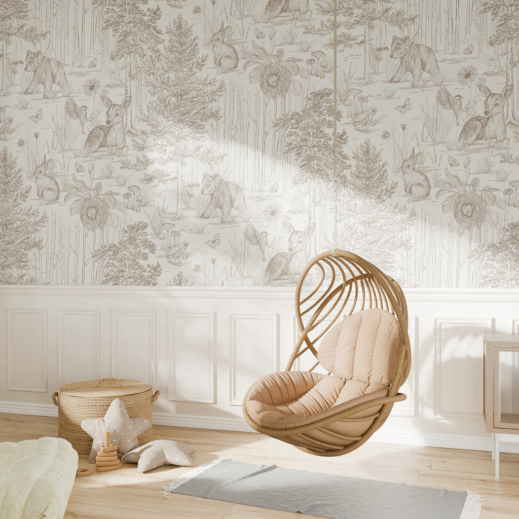 Forest Toile Wallpaper