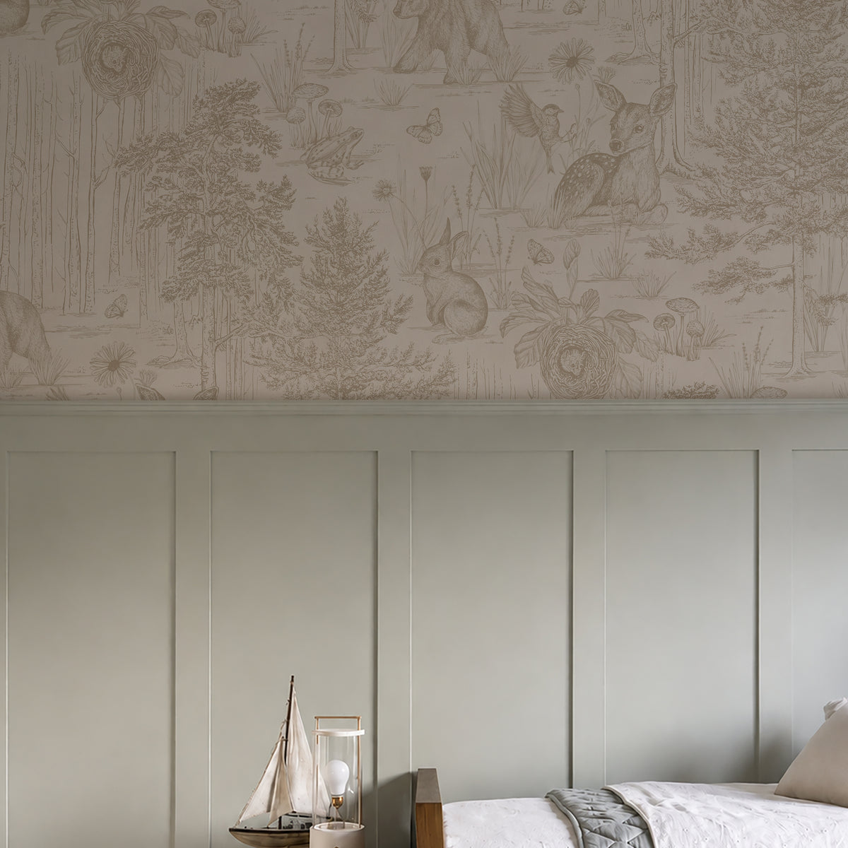 Forest Toile Wallpaper