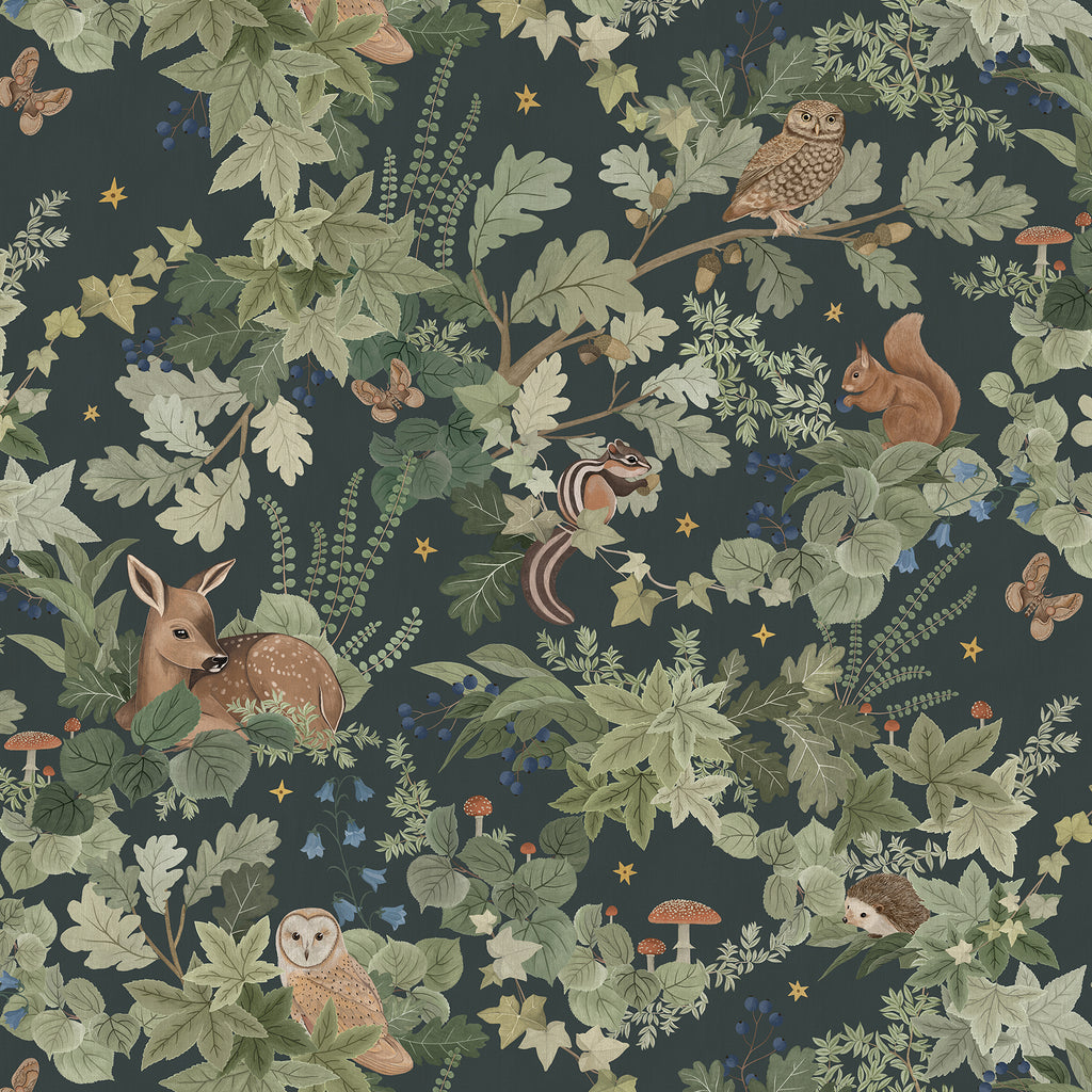 Starry Woodlands Wallpaper